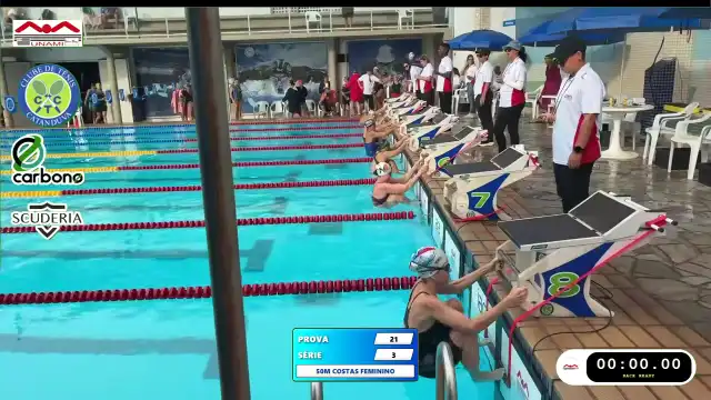 50m Costas Feminino - Série 3